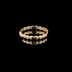 Organic Shape Pavé Diamond Yellow Gold Ring