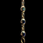 Bezel-Set Sapphire Link Bracelet