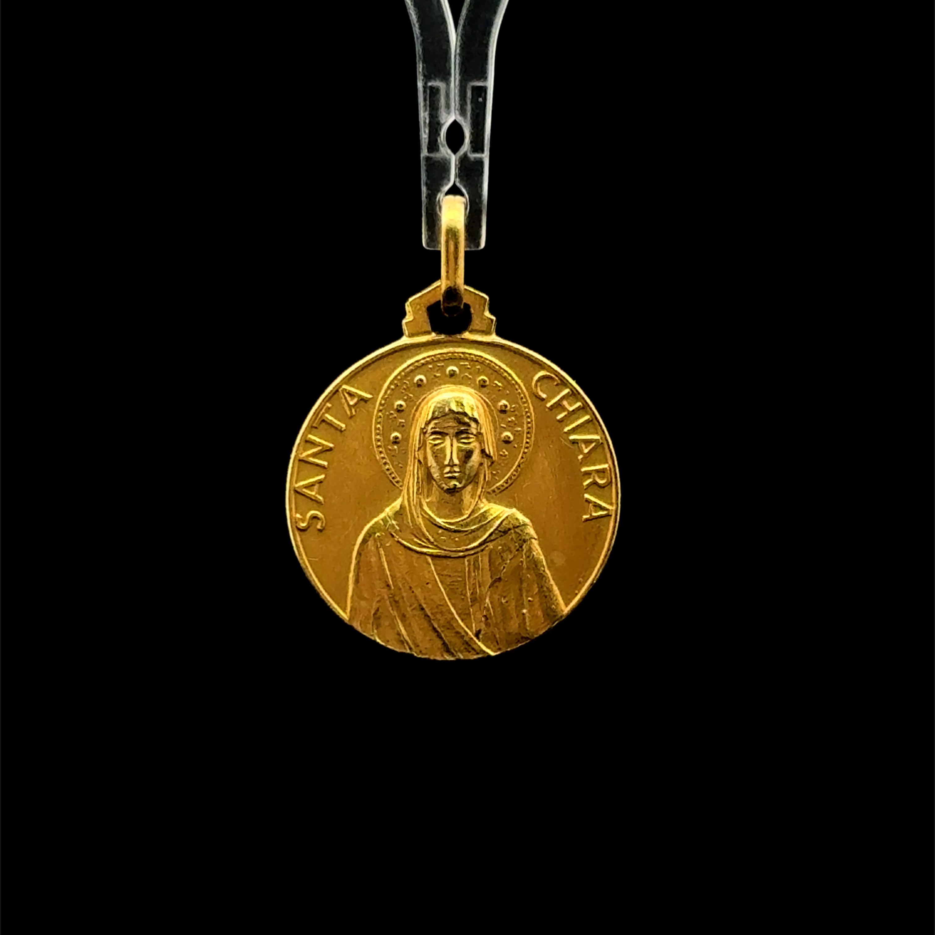 Santa Chiara Yellow Gold Medallion