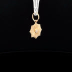 DIAMOND CENTER FLUTED DISC PENDANT