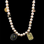 Natural Pearl Multi Charm Necklace