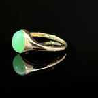 Chalcedony Oval Yellow Gold Ring