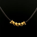 Diamond Twist Yellow Gold Pendant