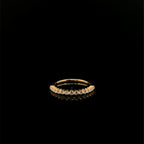 Diamond Curved Crown Yellow Gold Ring