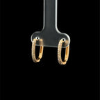 Diamond Pavé Huggie Yellow Gold Earrings