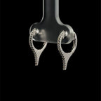 Fanged Huggie Diamond White Gold Earring