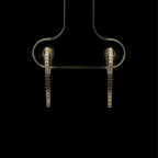 Fanged Huggie Diamond White Gold Earring