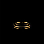 Diamond & Multi Color Sapphire Half Band Yellow Gold Ring