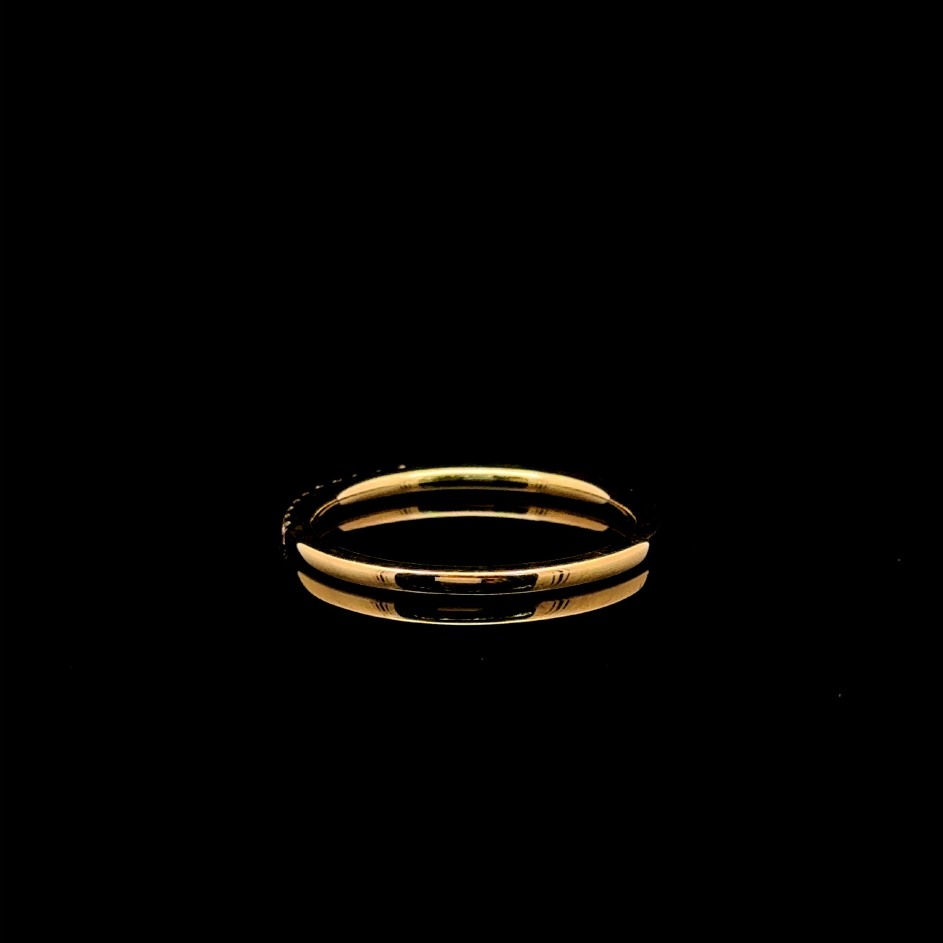 Diamond & Multi Color Sapphire Half Band Yellow Gold Ring