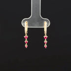 RUBY CASCADE HOOP EARRINGS