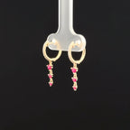 RUBY CASCADE HOOP EARRINGS