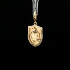 SHILED GOLD PENDANT WITH SPARKAING DIAMONDS