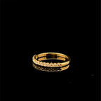 Diamond U-Prong Setting Yellow Gold Ring