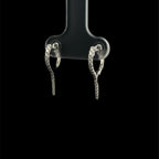 Fanged Huggie Diamond White Gold Earring
