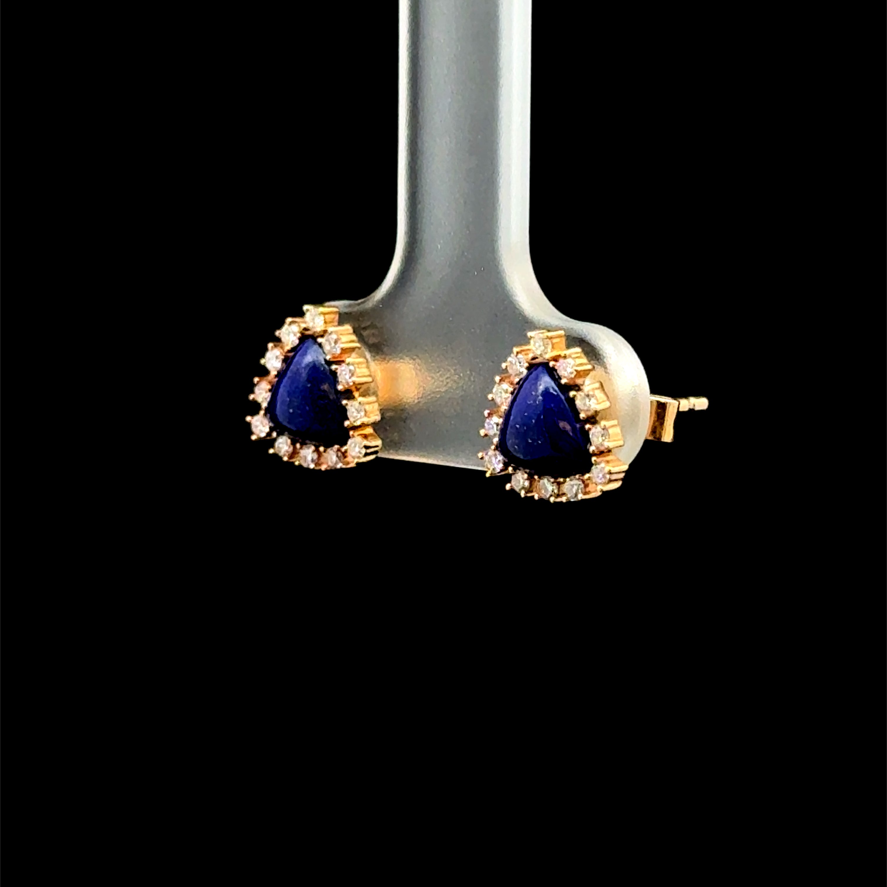 Royal Trilliant Lapis Studs