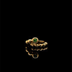 EMERALD BALL BYPASS RING
