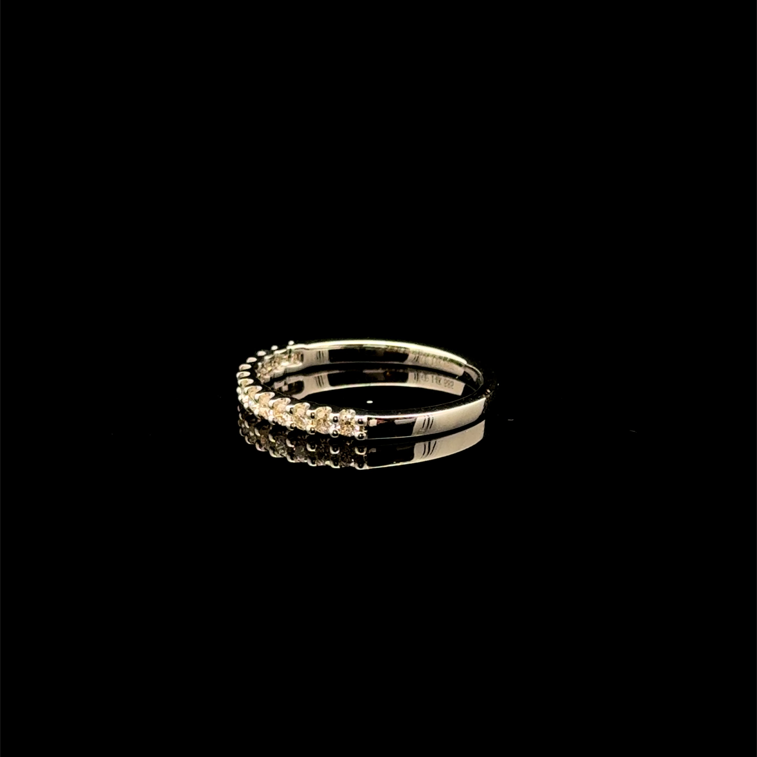 Diamond Half Band White Gold Ring