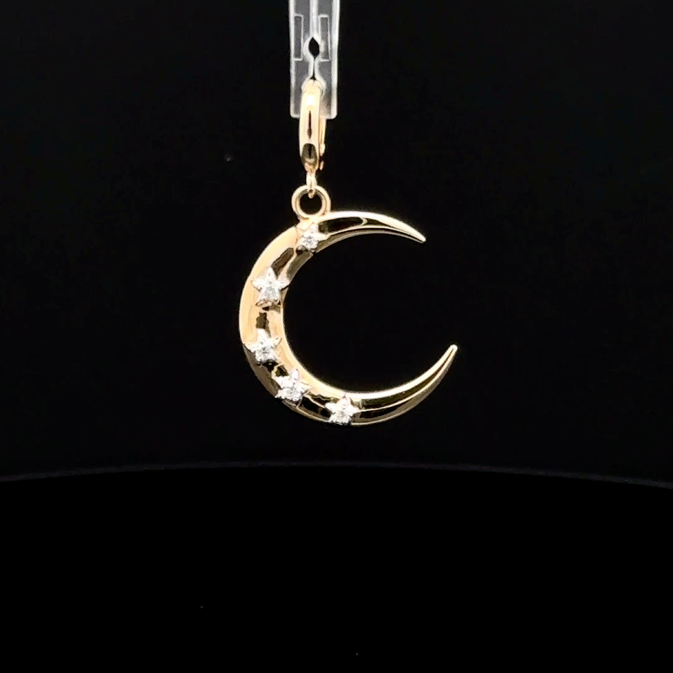 STARDUST CRESCENT DIAMOND MOON