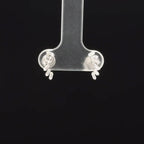 Stud Curved Baguette Diamond White Gold Earrings