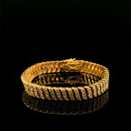 Diamond Wave Relax Fit Yellow Gold Bracelet