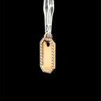 Tag Diamond Halo Bezel Yellow Gold Charm