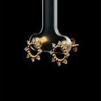 Stud Star Diamond Yellow Gold Earrings