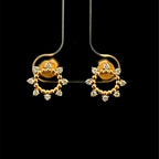 Stud Star Diamond Yellow Gold Earrings