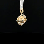 Diamond & Blue Topaz Solar Sistem Yellow Gold Charm