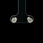 Illusion Diamond Stud White Gold Earring