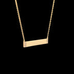 Elongated Tag Diamond Regular link Pendant