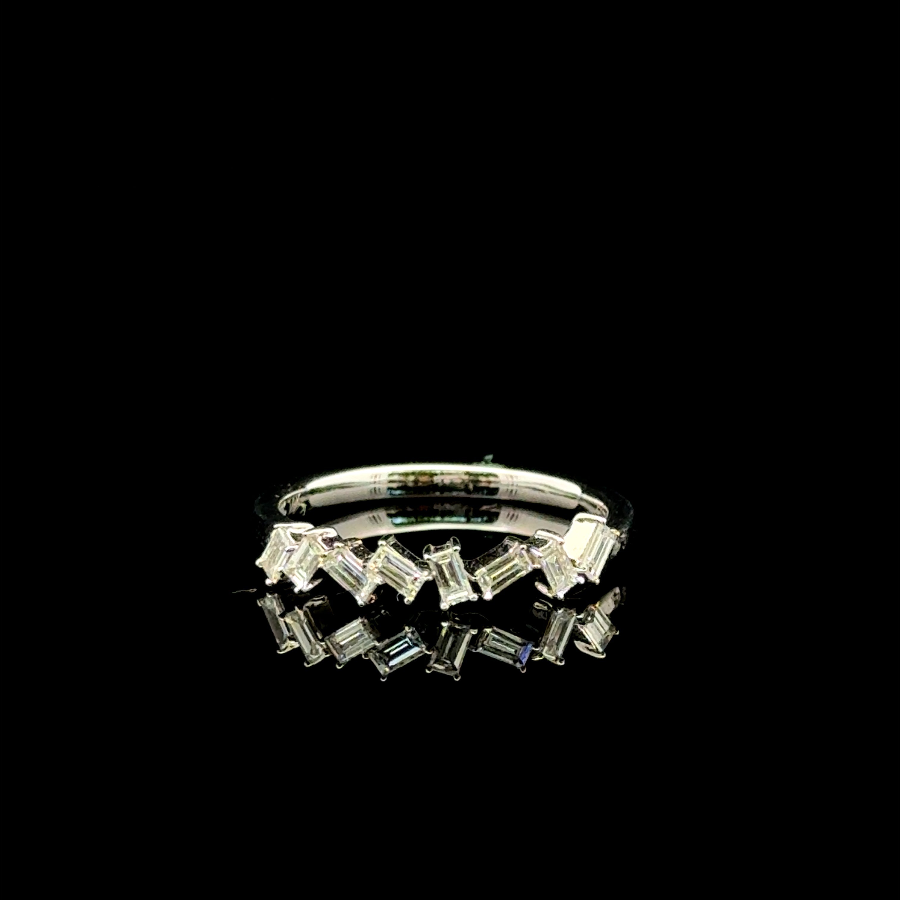 Multi Baguette Diamond White Gold Ring