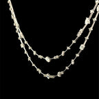 Diamond Double Stranded White Gold Necklace