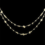 Diamond Double Stranded White Gold Necklace