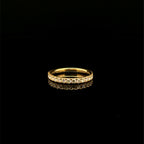 Round Diamond Pavé Yellow Gold Ring