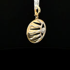 Sun Diamond Yellow Gold Charm