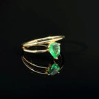 EMERALD ORBIT YELLOW GOLD RING