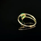 EMERALD ORBIT YELLOW GOLD RING