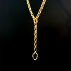 Round Link Yellow Gold Tie Chain