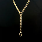 Round Link Yellow Gold Tie Chain