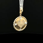 Heart Plate & Diamond Yellow Gold Charm