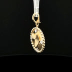 Heart Plate & Diamond Yellow Gold Charm