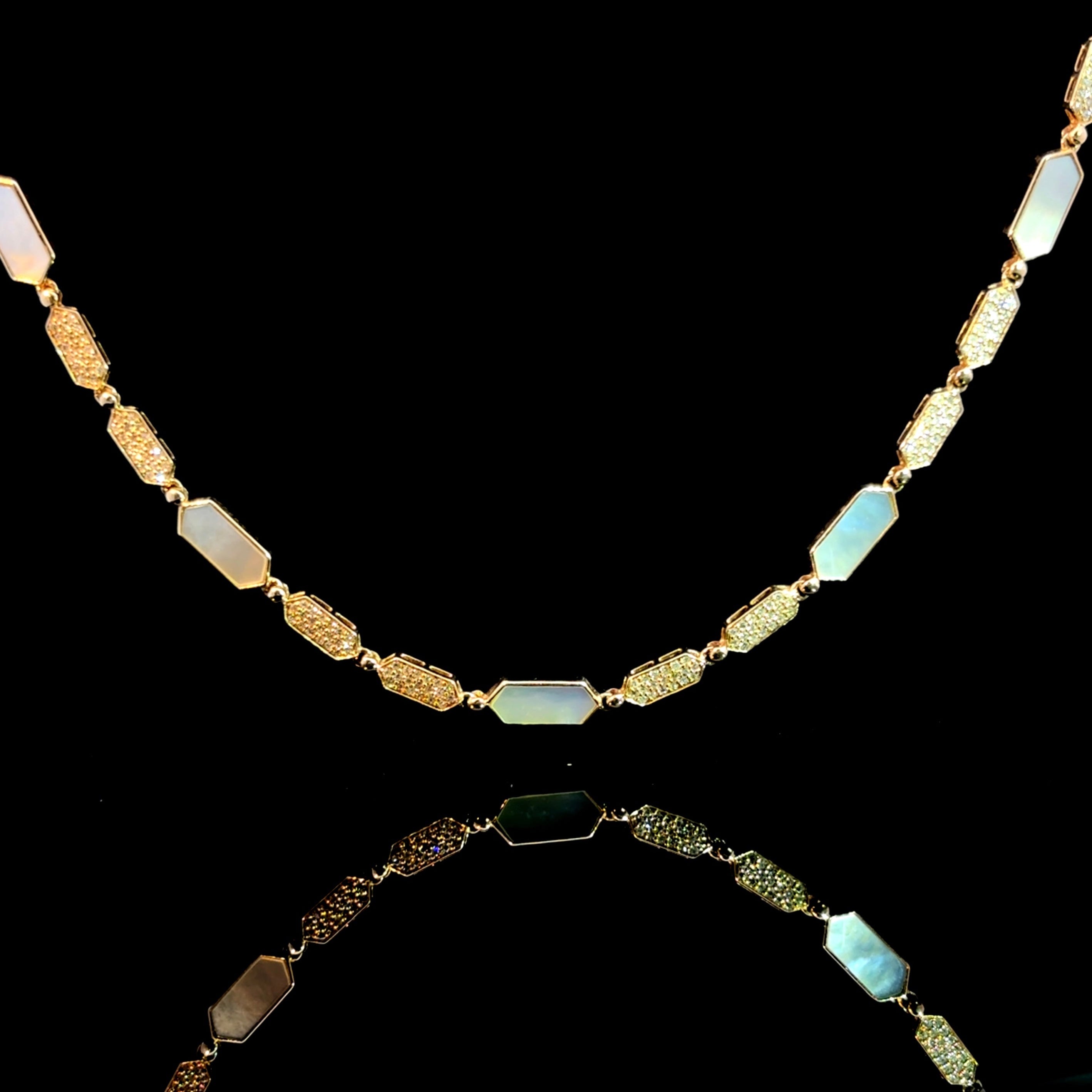 Diamond & Mother of Pearl Necklace