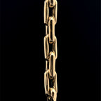 Large Clip Link Yellow Gold Bracelet