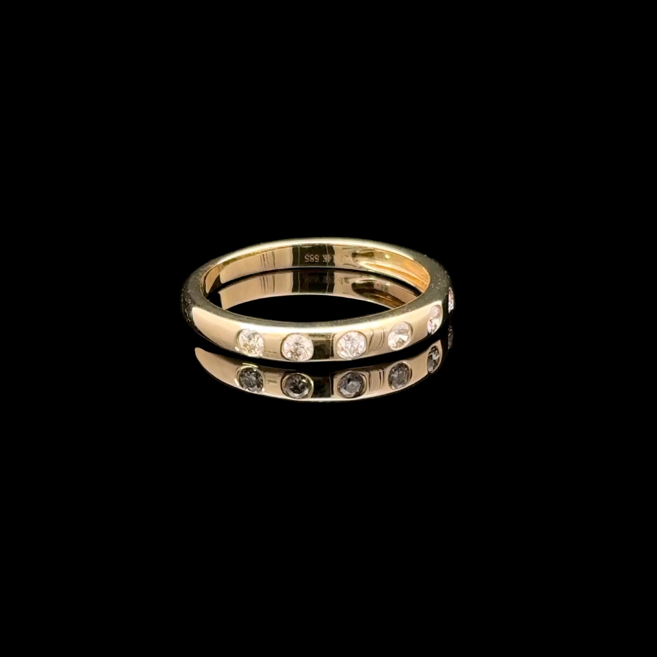 Diamond Bezel Yellow Gold Ring