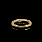 Diamond Pavé Twist Yellow Gold Ring
