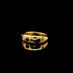 Sapphire & Diamond Yellow Gold Ring