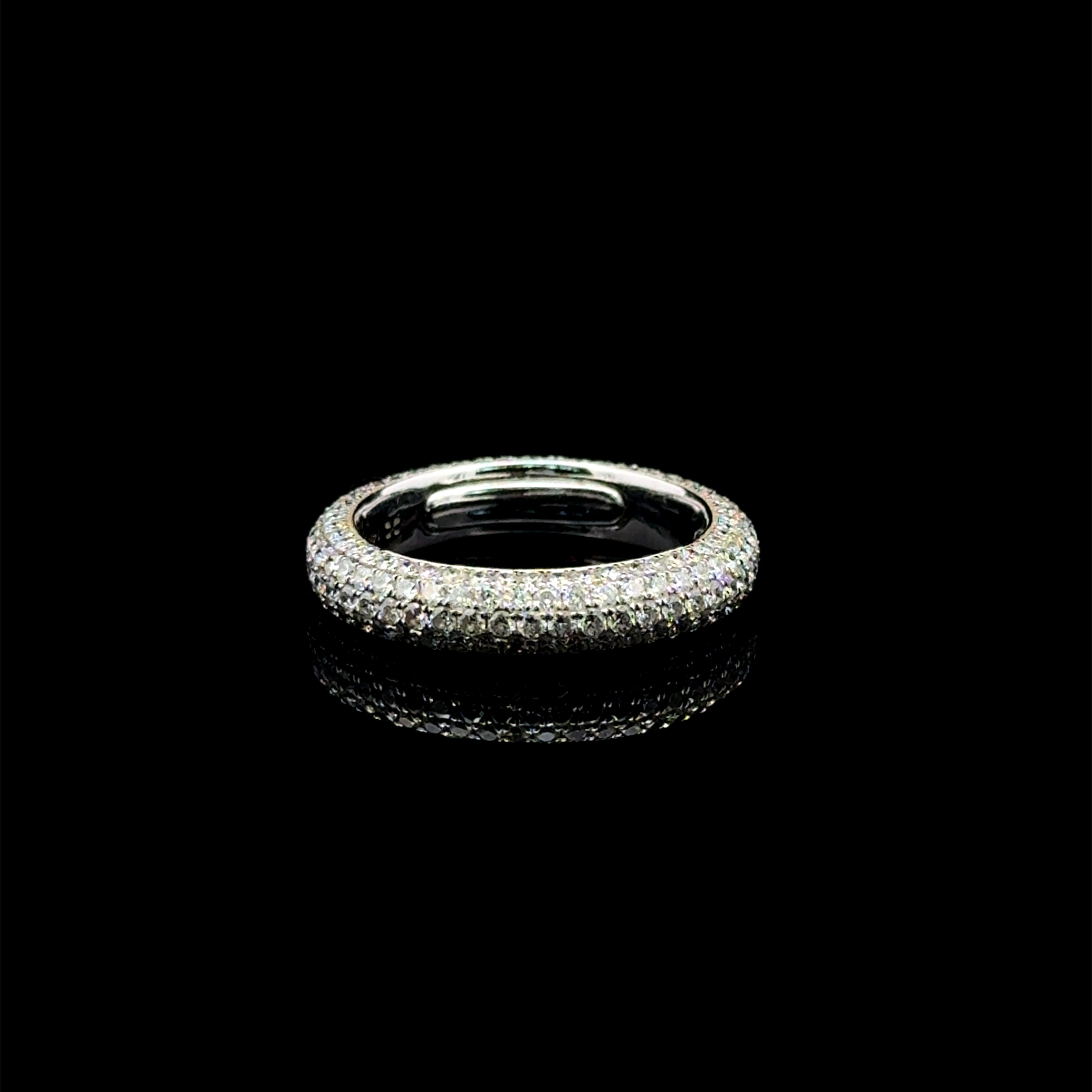Diamond All Round Micro Pavé White Gold Ring