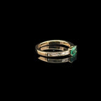Emerald & Diamond Yellow Gold Ring