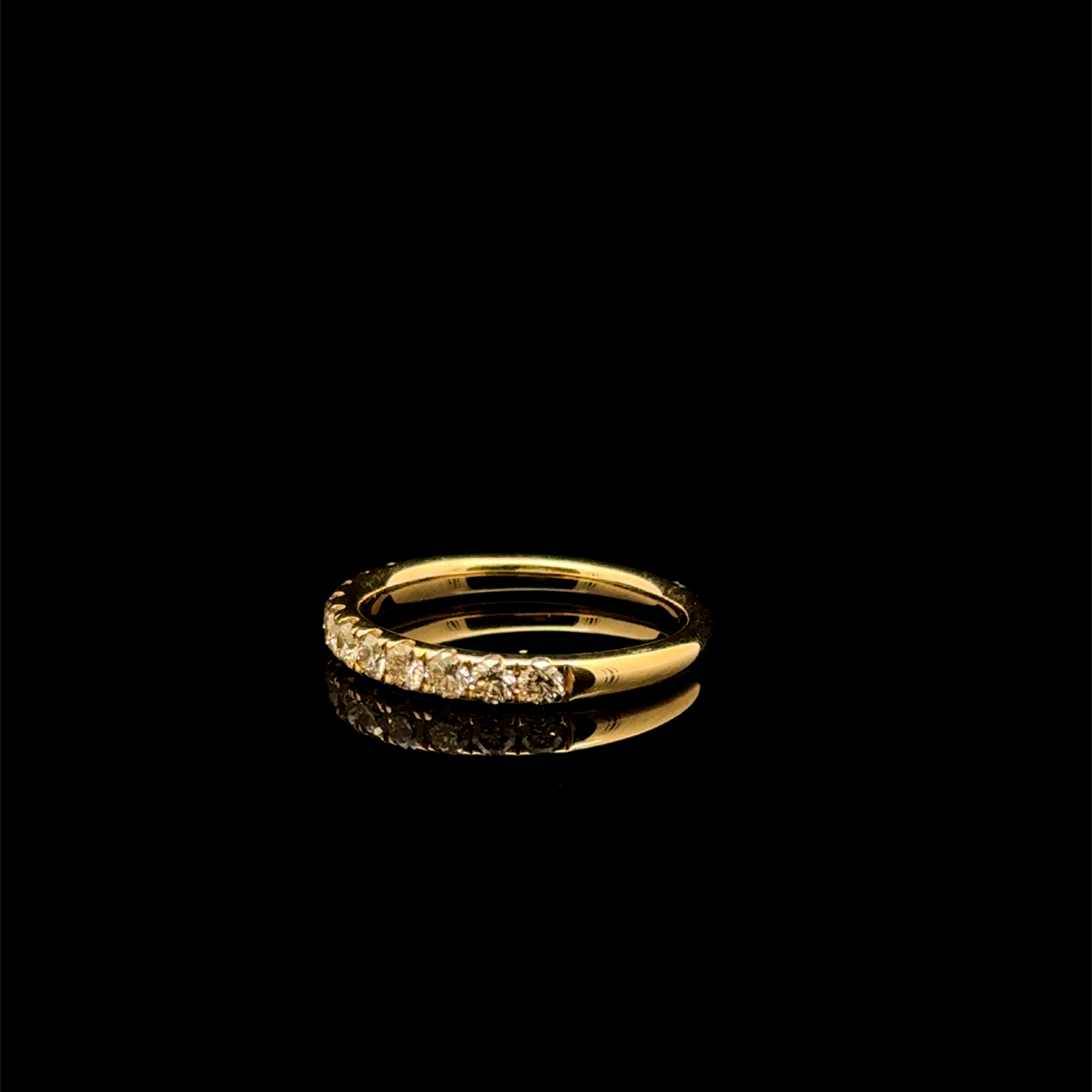 Diamond Half Eternity Channel Setting Rose Gold Ring