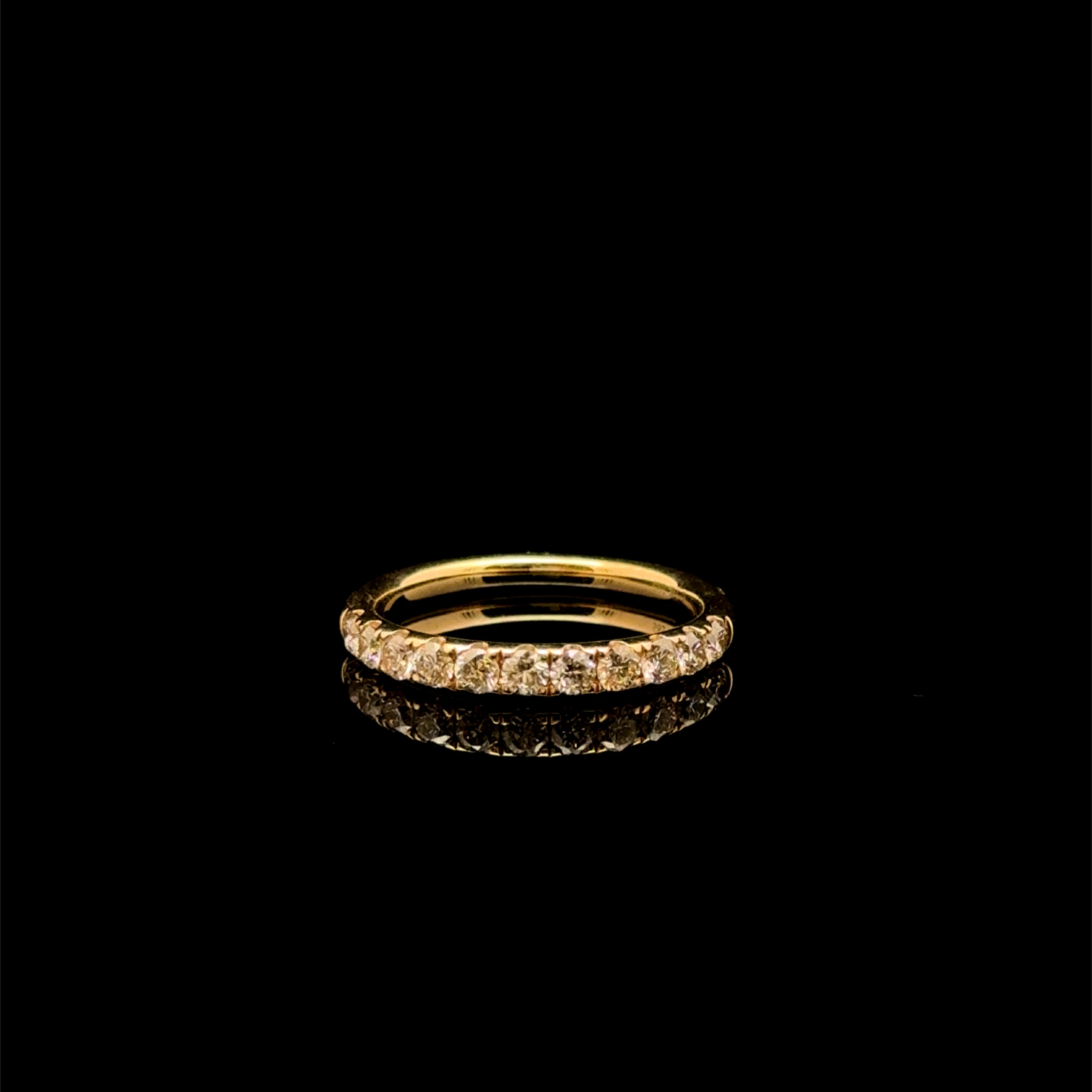 Diamond Half Eternity Channel Setting Rose Gold Ring